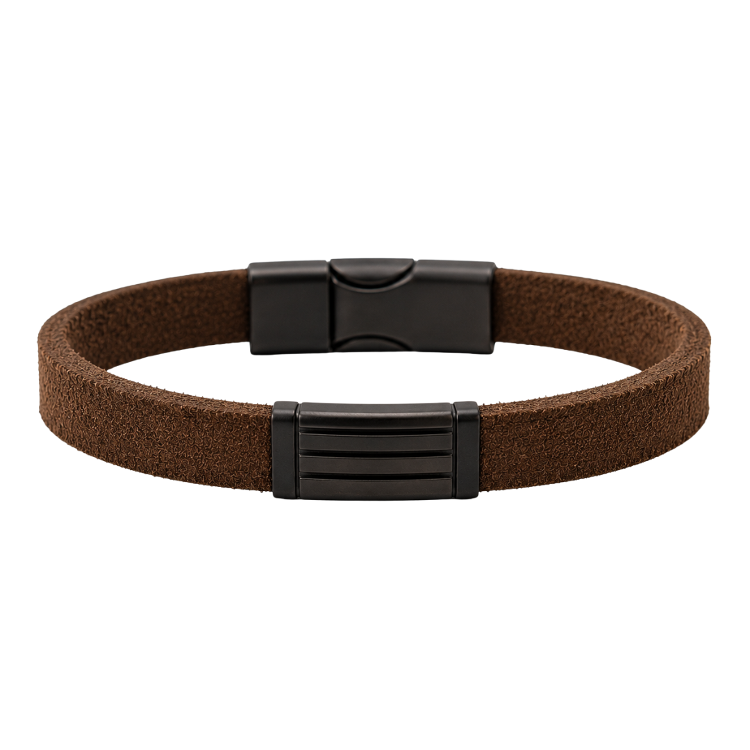 Premium Suede Bracelet – Chestnut Brown | Hillston Clouver