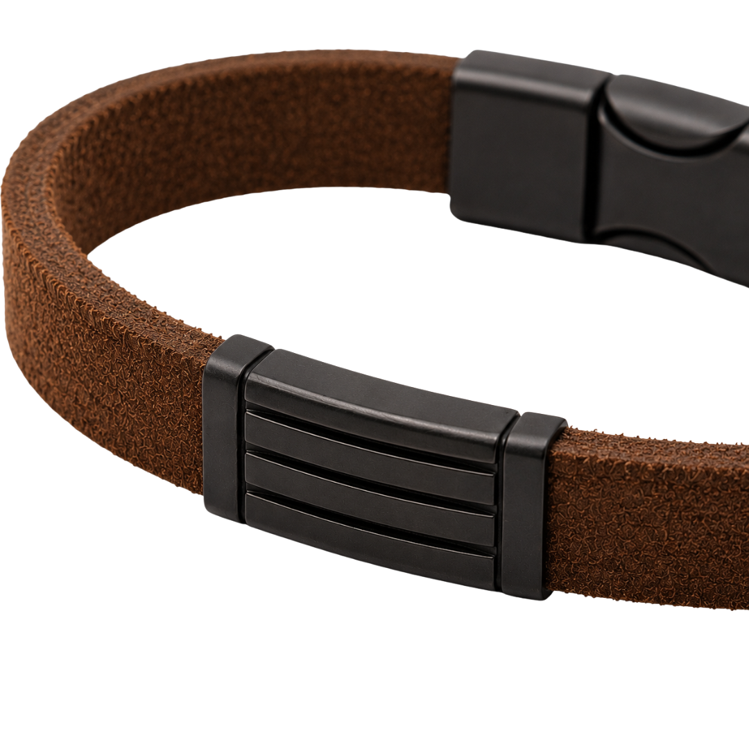 Premium Suede Bracelet – Chestnut Brown | Hillston Clouver