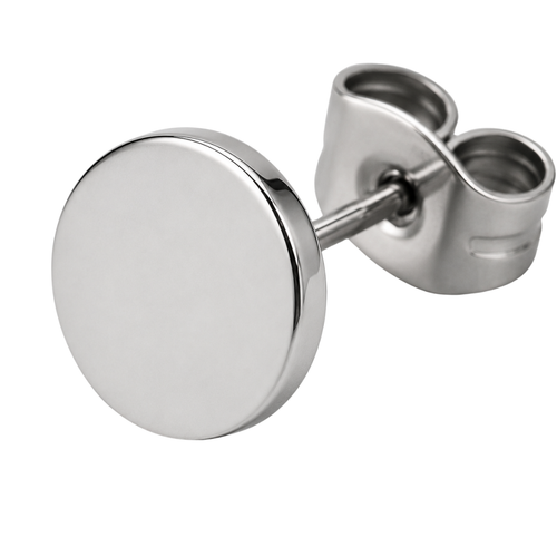 Minimalist Stainless Steel Stud Earring – Silver | Hillston Clouver
