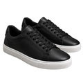 Premium Leather Low-Top Sneakers – Black & White | Hillston Clouver