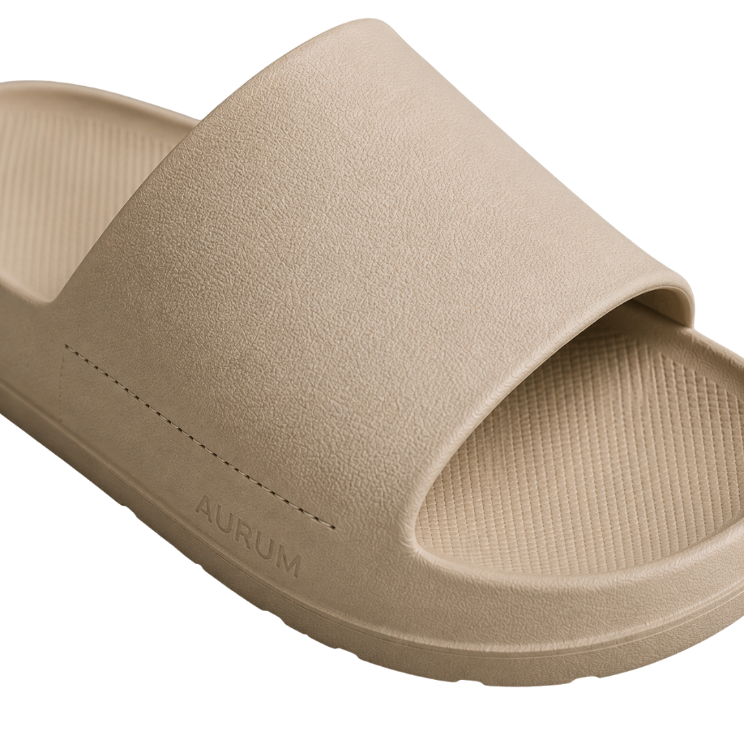 Modern Cushioned Slide Sandals – Sand Beige | Hillston Clouver