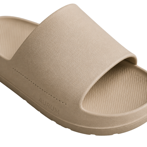 Modern Cushioned Slide Sandals – Sand Beige | Hillston Clouver